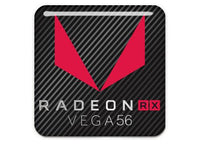 AMD Radeon RX VEGA 56 1"x1" Chrome Effect Domed Case Badge / Sticker Logo
