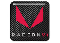 AMD Radeon VII 1"x1" Chrome Effect Domed Case Badge / Sticker Logo