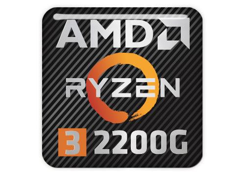 AMD Ryzen 3 2200G 1 x1 Chrome Effect Domed Case Badge Sticker Logo Sticker Library