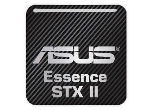 Asus Essence STX II 1"x1" Chrome Effect Domed Case Badge / Sticker Logo