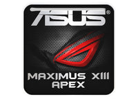 ASUS ROG Maximus XIII Apex 1"x1" Chrome Effect Domed Case Badge / Sticker Logo