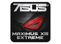 ASUS ROG Maximus XIII Extreme 1"x1" Chrome Effect Domed Case Badge / Sticker Logo