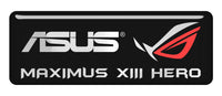 ASUS ROG Maximus XIII Hero 2.75"x1" Insignia de caja abovedada con efecto cromado / Logotipo adhesivo