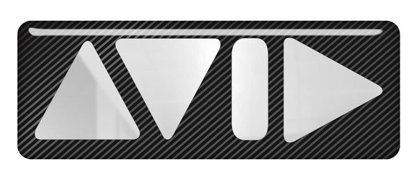 Avid 2.75"x1" Chrome Effect Domed Case Badge / Sticker Logo