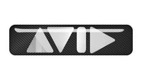 AVID 2"x0.5" Chrome Effect Domed Case Badge / Sticker Logo