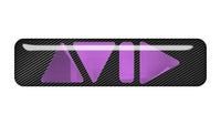 AVID Purple 2"x0.5" Chrome Effect Domed Case Badge / Sticker Logo