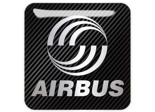 Airbus 1"x1" Chrome Effect Domed Case Badge / Sticker Logo
