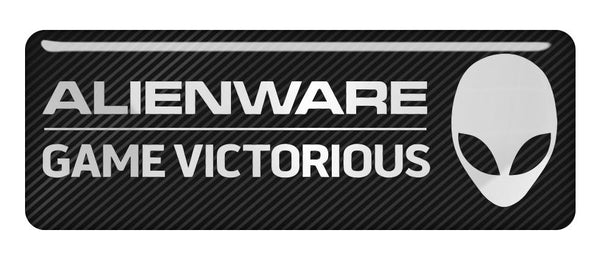 Alienware Game Victorious 2.75"x1" Chrome Effect Domed Case Badge / Sticker Logo