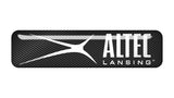 Insignia/logotipo adhesivo de caja abovedada con efecto cromado de Altec Lansing de 2"x0,5"