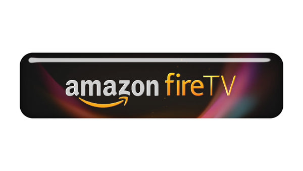 Amazon FireTV 2"x0.5" Chrome Effect Domed Case Badge / Sticker Logo