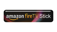 Amazon FireTV Stick 2"x0.5" Chrome Effect Domed Case Badge / Sticker Logo