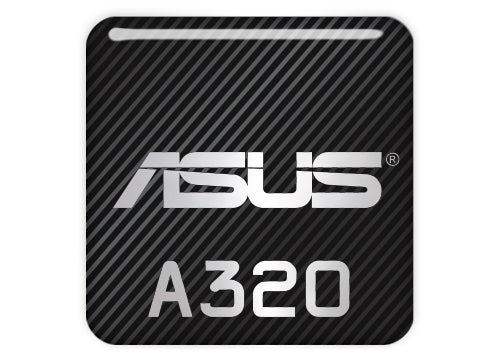 Asus A320 1"x1" Chrome Effect Domed Case Badge / Sticker Logo