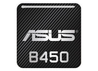 Asus B450 1"x1" Chrome Effect Domed Case Badge / Sticker Logo