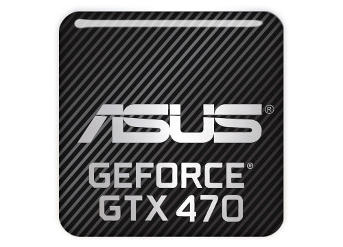 Asus GeForce GTX 470 1"x1" Chrome Effect Domed Case Badge / Sticker Logo