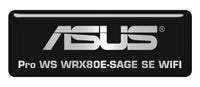 Asus Pro WS WRX80E-SAGE SE WIFI 2"x0.5" Insignia de caja abovedada con efecto cromado / Logotipo adhesivo