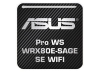 Asus Pro WS WRX80E-SAGE SE WIFI 1"x1" Chrome Effect Domed Case Badge / Sticker Logo