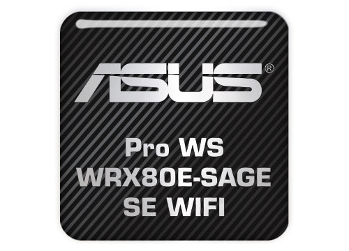 Asus Pro WS WRX80E-SAGE SE WIFI 1"x1" Chrome Effect Domed Case Badge / Sticker Logo