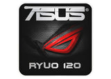 Asus ROG RYUO 120 1"x1" Badge de boîtier bombé effet chromé / Logo autocollant