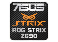 Asus ROG STRIX Z690 1"x1" Chrome Effect Domed Case Badge / Sticker Logo