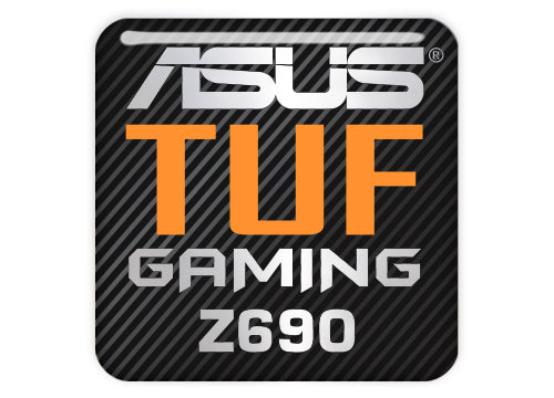 Asus TUF Gaming Z690 1"x1" Chrome Effect Domed Case Badge / Sticker Logo