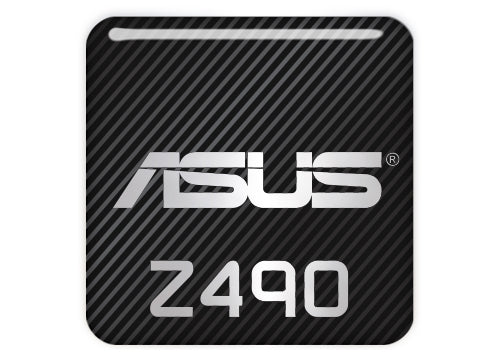 Asus Z490 1"x1" Efecto cromado Caja abovedada Insignia / Logotipo adhesivo