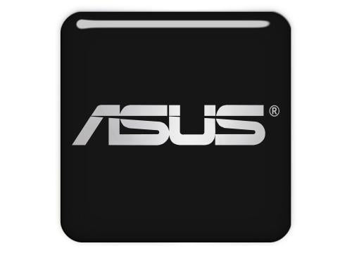 Asus Black 1"x1" Chrome Effect Domed Case Badge / Sticker Logo