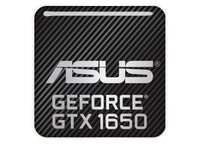 Asus GeForce GTX 1650 1"x1" Chrome Effect Domed Case Badge / Sticker Logo