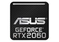 Asus GeForce RTX 2060 1"x1" Badge de boîtier bombé effet chrome / Logo autocollant