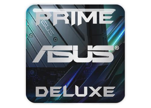 Asus Prime Deluxe 1"x1" Chrome Effect Domed Case Badge / Autocollant Logo
