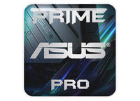 Asus Prime Pro 1"x1" Chrome Effect Domed Case Badge / Sticker Logo