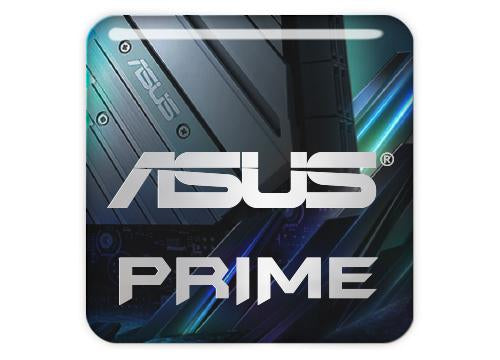 Asus Prime 1"x1" Chrome Effect Domed Case Badge / Sticker Logo