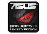 Asus ROG Ares III Édition Limitée 1"x1" Badge de boîtier bombé effet chromé / Logo autocollant