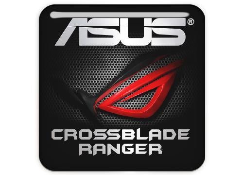 Asus ROG CROSSBLADE RANGER 1"x1" Chrome Effect Domed Case Badge / Sticker Logo