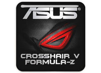 Asus ROG CROSSHAIR V FORMULA-Z 1"x1" Chrome Effect Domed Case Badge / Sticker Logo
