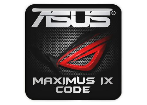 Asus ROG MAXIMUS IX CODE 1"x1" Chrome Effect Domed Case Badge / Sticker Logo