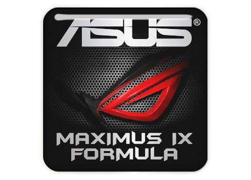 Asus ROG MAXIMUS IX FORMULA 1"x1" Chrome Effect Domed Case Badge / Sticker Logo