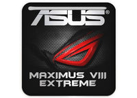 Asus ROG MAXIMUS VIII EXTREME 1"x1" Chrome Effect Domed Case Badge / Sticker Logo