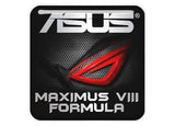 Asus ROG MAXIMUS VIII FORMULA 1"x1" Badge de boîtier bombé effet chromé / Logo autocollant
