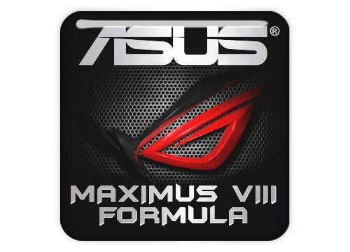 Asus ROG MAXIMUS VIII FORMULA 1"x1" Chrome Effect Domed Case Badge / Sticker Logo