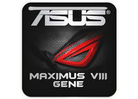 Asus ROG MAXIMUS VIII GENE 1"x1" Chrome Effect Domed Case Badge / Sticker Logo