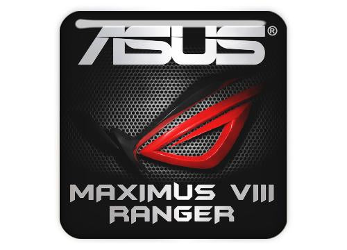 Asus ROG MAXIMUS VIII RANGER 1"x1" Chrome Effect Domed Case Badge / Sticker Logo