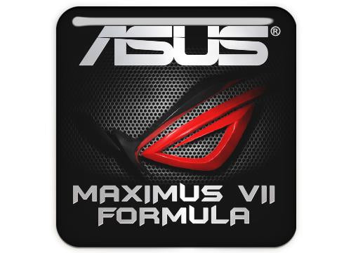 Asus ROG MAXIMUS VII FORMULA 1"x1" Chrome Effect Domed Case Badge / Sticker Logo