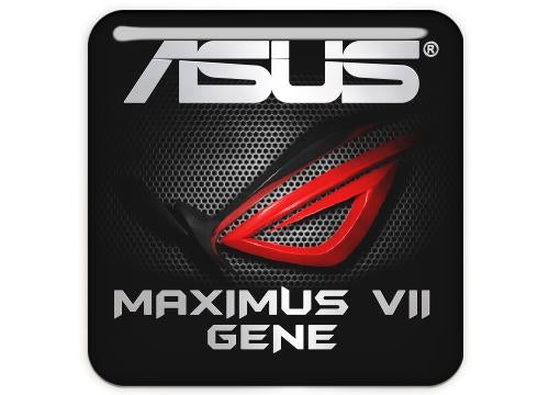 Asus ROG MAXIMUS VII GENE 1"x1" Chrome Effect Domed Case Badge / Sticker Logo