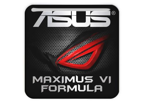 Asus ROG MAXIMUS VI FORMULA 1"x1" Chrome Effect Domed Case Badge / Sticker Logo