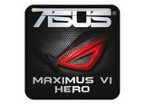 Asus ROG MAXIMUS VI HERO 1"x1" Badge de boîtier bombé effet chromé / Logo autocollant