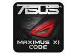 Asus ROG MAXIMUS XI CODE 1"x1" Badge de boîtier bombé effet chromé / Logo autocollant