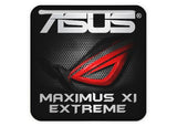 Asus ROG MAXIMUS XI EXTREME 1"x1" Badge de boîtier bombé effet chrome / Logo autocollant
