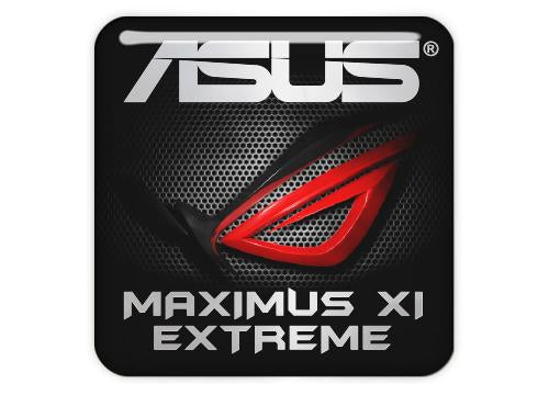 Asus ROG MAXIMUS XI EXTREME 1"x1" Chrome Effect Domed Case Badge / Sticker Logo