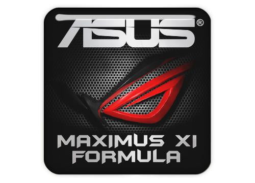 Asus ROG MAXIMUS XI FORMULA 1"x1" Chrome Effect Domed Case Badge / Sticker Logo