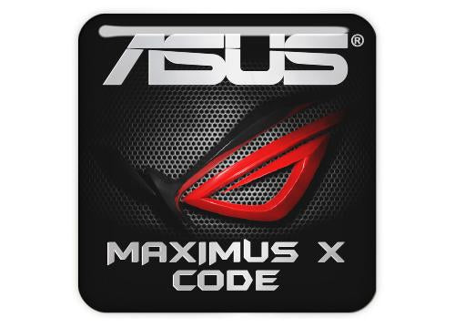 Asus ROG MAXIMUS X CODE 1"x1" Chrome Effect Domed Case Badge / Sticker Logo